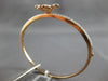 LARGE 1.69CT DIAMOND 14KT WHITE & ROSE GOLD FLOWER SEMI ETERNITY BANGLE BRACELET