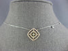 .43CT DIAMOND 14KT WHITE & ROSE GOLD 3D SQUARE FLOWER BY THE YARD LOVE NECKLACE