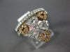 ESTATE .56CT WHITE & PINK DIAMOND 18KT WHITE & ROSE GOLD MULTI HEART CROWN RING