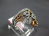 ESTATE .56CT WHITE & PINK DIAMOND 18KT WHITE & ROSE GOLD MULTI HEART CROWN RING