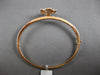 LARGE 1.69CT DIAMOND 14KT WHITE & ROSE GOLD FLOWER SEMI ETERNITY BANGLE BRACELET