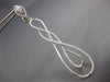 ESTATE LARGE .69CT DIAMOND 18KT WHITE GOLD INFINITY TEAR DROP HANGING EARRINGS