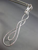 ESTATE LARGE .69CT DIAMOND 18KT WHITE GOLD INFINITY TEAR DROP HANGING EARRINGS