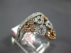 ESTATE .56CT WHITE & PINK DIAMOND 18KT WHITE & ROSE GOLD MULTI HEART CROWN RING
