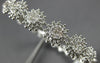 1.38CT DIAMOND 14K WHITE GOLD MULTI CLUSTER FLOWER SNOWFLAKE BANGLE FUN BRACELET