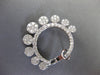 3.12CT DIAMOND 14KT WHITE GOLD 3D MULTI FLOWER CIRCULAR CLIP ON HANGING EARRINGS