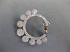 3.12CT DIAMOND 14KT WHITE GOLD 3D MULTI FLOWER CIRCULAR CLIP ON HANGING EARRINGS
