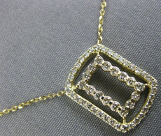 .40CT DIAMOND 14KT YELLOW GOLD DOUBLE OPEN RECTANGULAR BY THE YARD LOVE NECKLACE