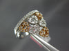 ESTATE .56CT WHITE & PINK DIAMOND 18KT WHITE & ROSE GOLD MULTI HEART CROWN RING