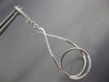 LARGE .75CT DIAMOND 18KT WHITE GOLD 3D TEAR DROP CIRCLE OF LIFE HANGING EARRINGS