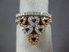 ESTATE .56CT WHITE & PINK DIAMOND 18KT WHITE & ROSE GOLD MULTI HEART CROWN RING
