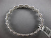 1.38CT DIAMOND 14K WHITE GOLD MULTI CLUSTER FLOWER SNOWFLAKE BANGLE FUN BRACELET