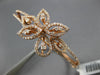 ESTATE LARGE 2.12CT DIAMOND 14KT ROSE GOLD MULTI LEAF FLOWER BANGLE FUN BRACELET
