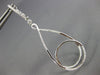 LARGE .75CT DIAMOND 18KT WHITE GOLD 3D TEAR DROP CIRCLE OF LIFE HANGING EARRINGS