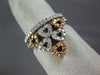 ESTATE .56CT WHITE & PINK DIAMOND 18KT WHITE & ROSE GOLD MULTI HEART CROWN RING
