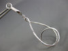 LARGE .75CT DIAMOND 18KT WHITE GOLD 3D TEAR DROP CIRCLE OF LIFE HANGING EARRINGS
