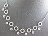 ESTATE LARGE 1.14CT DIAMOND 14KT WHITE GOLD 3D MULTI CIRCULAR FUN LOVE NECKLACE