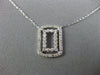 .40CT DIAMOND 14KT WHITE GOLD DOUBLE OPEN RECTANGULAR BY THE YARD LOVE NECKLACE