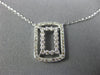 .40CT DIAMOND 14KT WHITE GOLD DOUBLE OPEN RECTANGULAR BY THE YARD LOVE NECKLACE