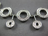 ESTATE LARGE 1.14CT DIAMOND 14KT WHITE GOLD 3D MULTI CIRCULAR FUN LOVE NECKLACE