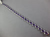 ESTATE LARGE 13.88CT AAA AMETHYST 18KT WHITE GOLD 3D OVAL BEZEL TENNIS BRACELET
