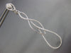 ESTATE LARGE .77CT DIAMOND 18KT WHITE GOLD TEAR DROP INFINITY HANGING EARRINGS