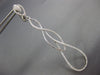ESTATE LARGE .77CT DIAMOND 18KT WHITE GOLD TEAR DROP INFINITY HANGING EARRINGS