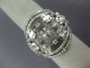 EXTRA LARGE 1.46CT DIAMOND 14KT WHITE GOLD 3D ROUND & BAGUETTE ANNIVERSARY RING