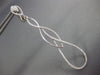 ESTATE LARGE .77CT DIAMOND 18KT WHITE GOLD TEAR DROP INFINITY HANGING EARRINGS