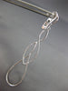 ESTATE LARGE .77CT DIAMOND 18KT WHITE GOLD TEAR DROP INFINITY HANGING EARRINGS
