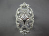 LARGE 2.33CT DIAMOND 14KT WHITE GOLD DOUBLE BUTTERFLY MULTI HEART FILIGREE RING