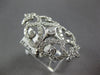 LARGE 2.33CT DIAMOND 14KT WHITE GOLD DOUBLE BUTTERFLY MULTI HEART FILIGREE RING