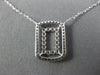 .40CT DIAMOND 14KT WHITE GOLD DOUBLE OPEN RECTANGULAR BY THE YARD LOVE NECKLACE