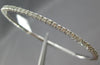 ESTATE 2.66CT DIAMOND 14KT WHITE GOLD 2MM FLEXIBLE TENNIS CUFF BANGLE BRACELET