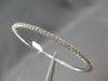 ESTATE 2.66CT DIAMOND 14KT WHITE GOLD 2MM FLEXIBLE TENNIS CUFF BANGLE BRACELET