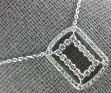 .40CT DIAMOND 14KT WHITE GOLD DOUBLE OPEN RECTANGULAR BY THE YARD LOVE NECKLACE