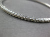 ESTATE 2.66CT DIAMOND 14KT WHITE GOLD 2MM FLEXIBLE TENNIS CUFF BANGLE BRACELET