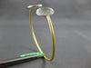 WIDE 1.38CT DIAMOND 14KT 2 TONE GOLD CLUSTER CIRCULAR FLEXIBLE BANGLE BRACELET