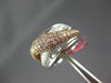 WIDE 1.50CT WHITE & PINK DIAMOND 18K WHITE & ROSE GOLD CRISS CROSS INFINITY RING