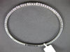 ESTATE 2.66CT DIAMOND 14KT WHITE GOLD 2MM FLEXIBLE TENNIS CUFF BANGLE BRACELET