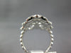 LARGE 2.33CT DIAMOND 14KT WHITE GOLD DOUBLE BUTTERFLY MULTI HEART FILIGREE RING