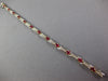 4.49CT DIAMOND & AAA RUBY 14K 2 TONE GOLD 3D OVAL & ROUND BAMBOO TENNIS BRACELET