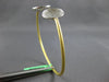 WIDE 1.38CT DIAMOND 14KT 2 TONE GOLD CLUSTER CIRCULAR FLEXIBLE BANGLE BRACELET