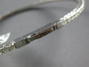 ESTATE 2.66CT DIAMOND 14KT WHITE GOLD 2MM FLEXIBLE TENNIS CUFF BANGLE BRACELET