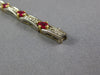 4.49CT DIAMOND & AAA RUBY 14K 2 TONE GOLD 3D OVAL & ROUND BAMBOO TENNIS BRACELET