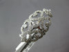 LARGE 2.33CT DIAMOND 14KT WHITE GOLD DOUBLE BUTTERFLY MULTI HEART FILIGREE RING