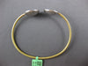 WIDE 1.38CT DIAMOND 14KT 2 TONE GOLD CLUSTER CIRCULAR FLEXIBLE BANGLE BRACELET