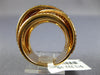 EXTRA LARGE 3.31CT WHITE & ORANGE DIAMOND 18KT ROSE GOLD 3D MULTI ROW LOVE RING