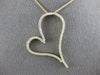 EXTRA LARGE 1.90CT DIAMOND 14KT YELLOW GOLD 3D SIDEWAYS OPEN HEART LOVE PENDANT