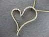 EXTRA LARGE 1.90CT DIAMOND 14KT YELLOW GOLD 3D SIDEWAYS OPEN HEART LOVE PENDANT